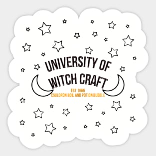 University of witch craft Sticker